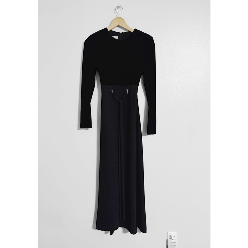 David Warren Vintage Velvet Mix Maxi Dress